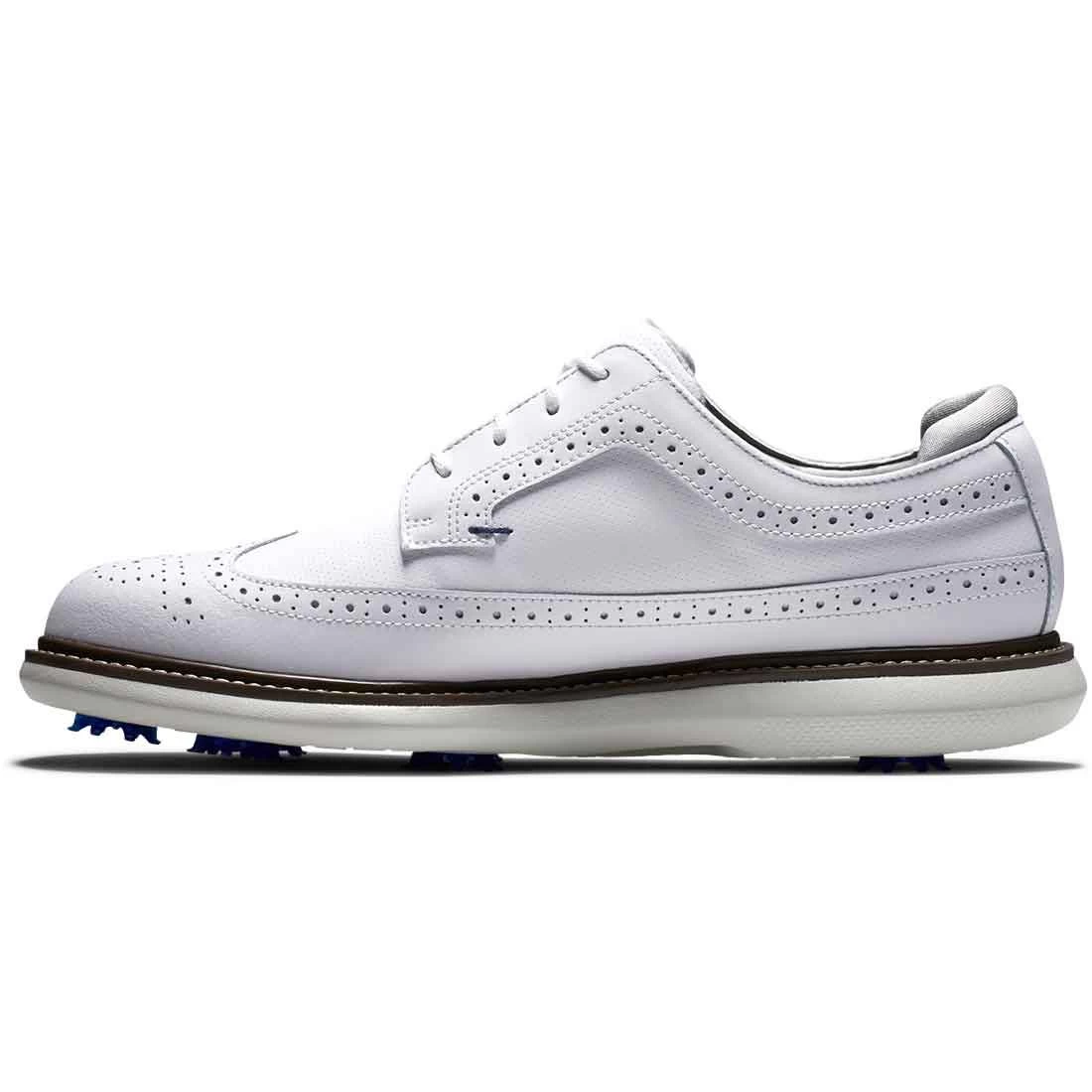 FootJoy Traditions Wing Tip Golf Shoes White/Navy/Grey - Image 3
