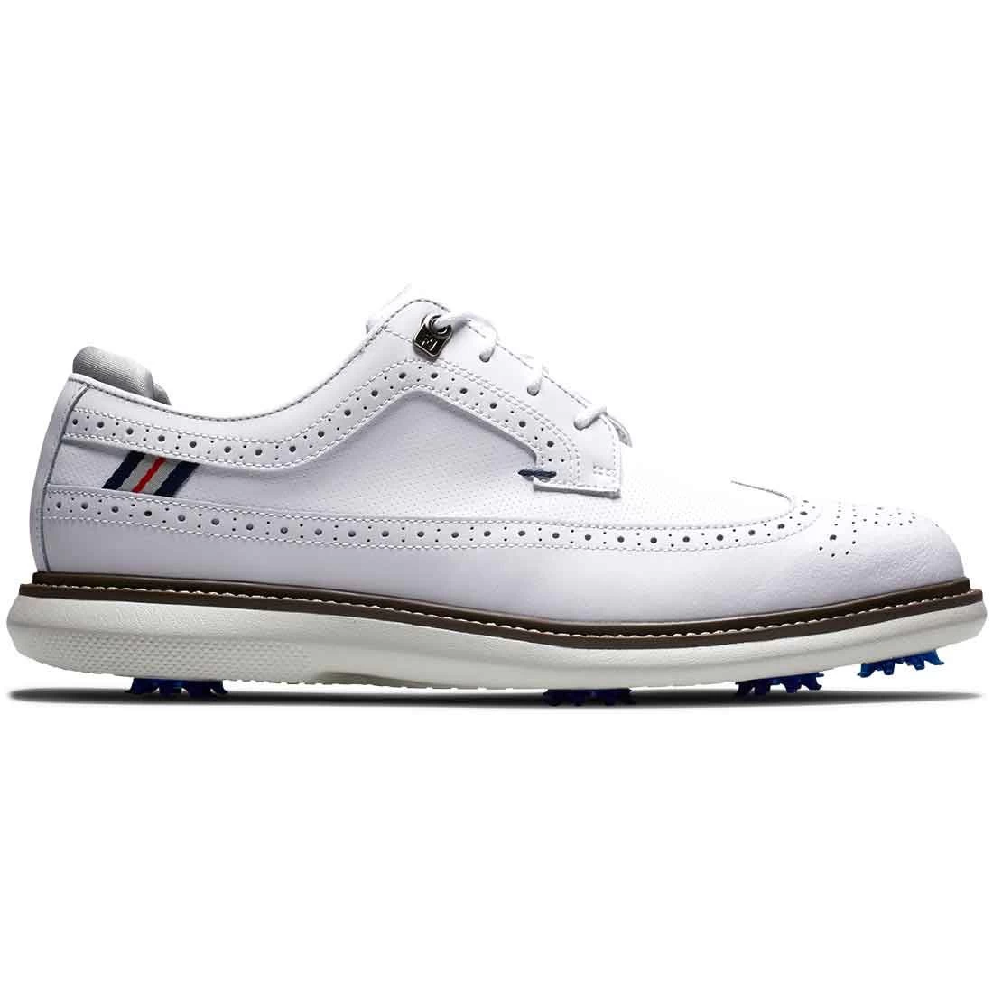 FootJoy Traditions Wing Tip Golf Shoes White/Navy/Grey