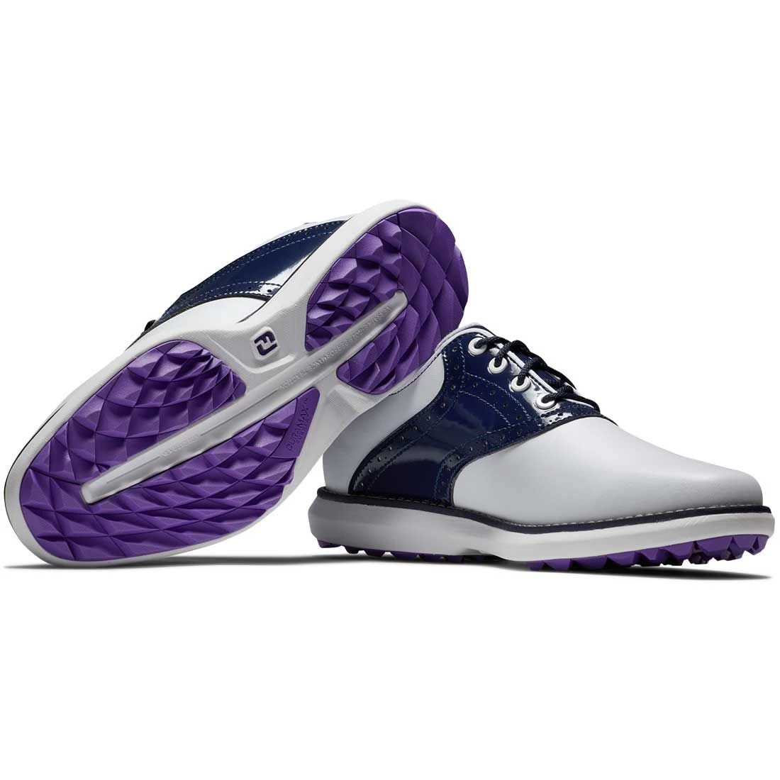 FootJoy Women's Traditions SL Golf Shoes White/Navy - Image 4