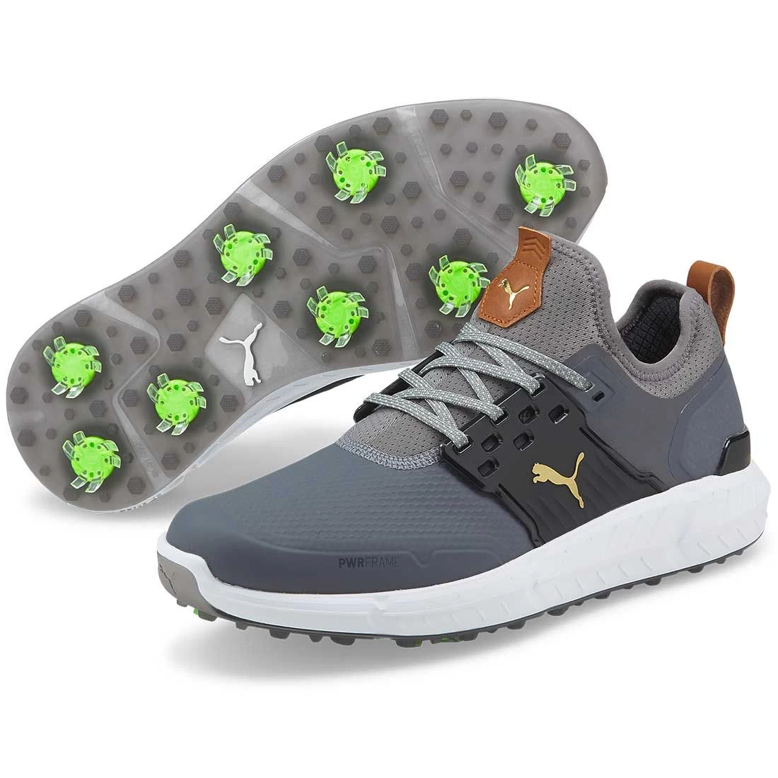 Puma Ignite Articulate Golf Shoes Quiet Shade/Team Gold - Image 3