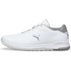 Puma Proadapt Alphacat Leather Golf Shoes White/Silver