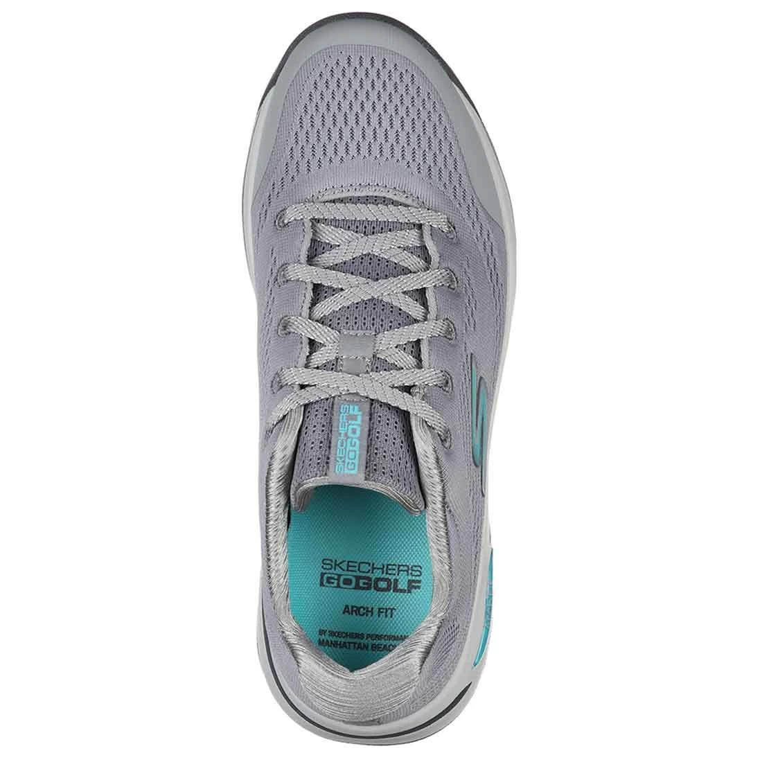 Skechers Women's GO GOLF Arch Fit Balance Golf Shoes Grey/Blue - Image 4